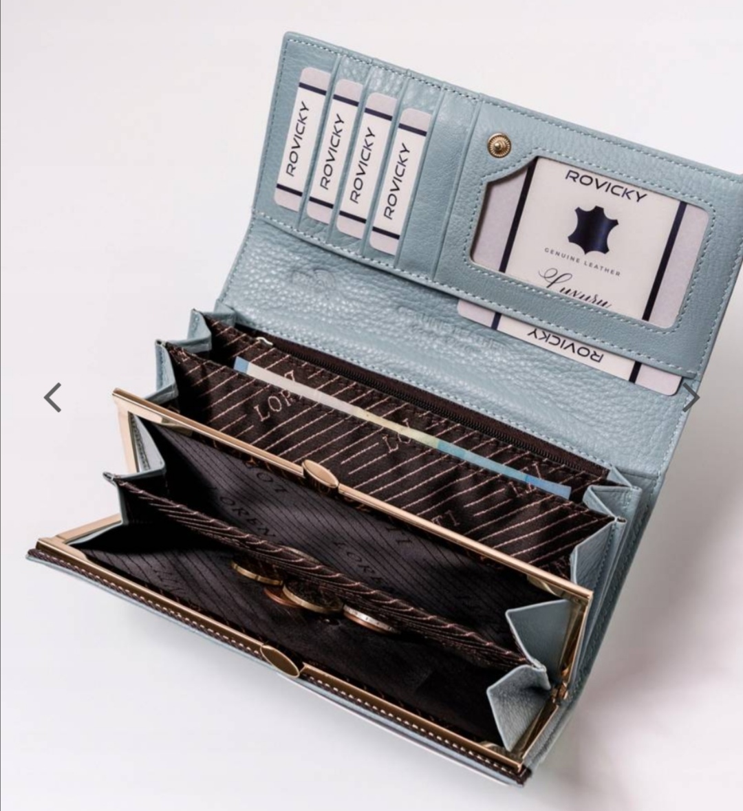 Velká dámská kožená lakovaná peněženka MINT