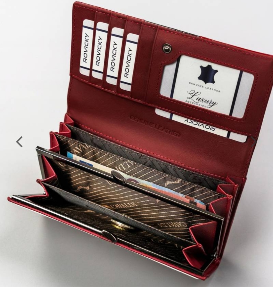 Klasická dámská kožená lakovaná peněženka Cavaldi 