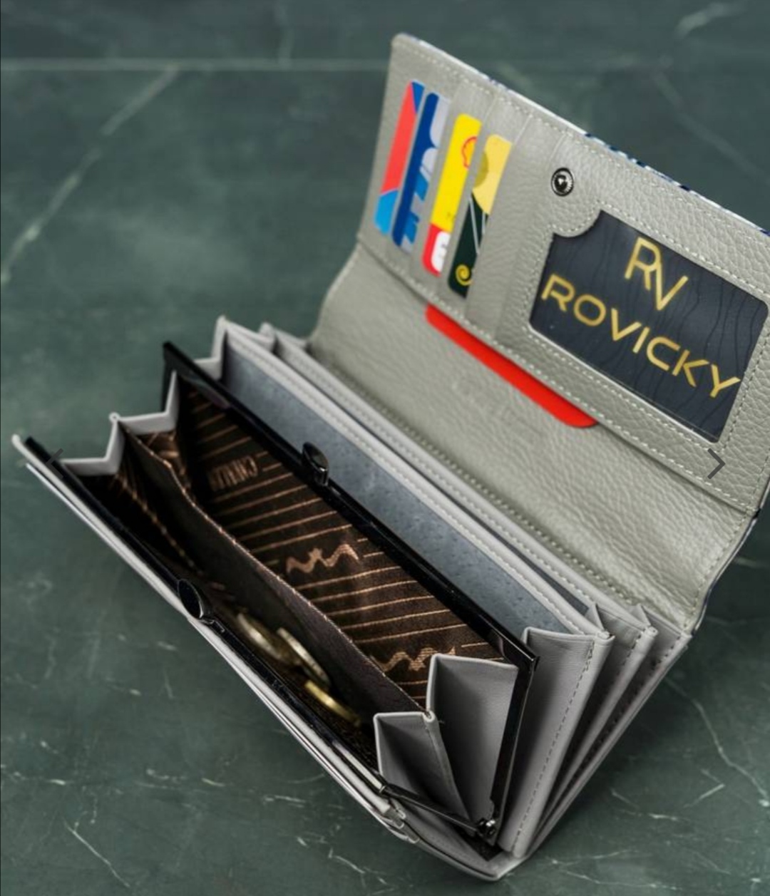 Elegantní dámská peněženka Cavaldi s květinovým vzorem 