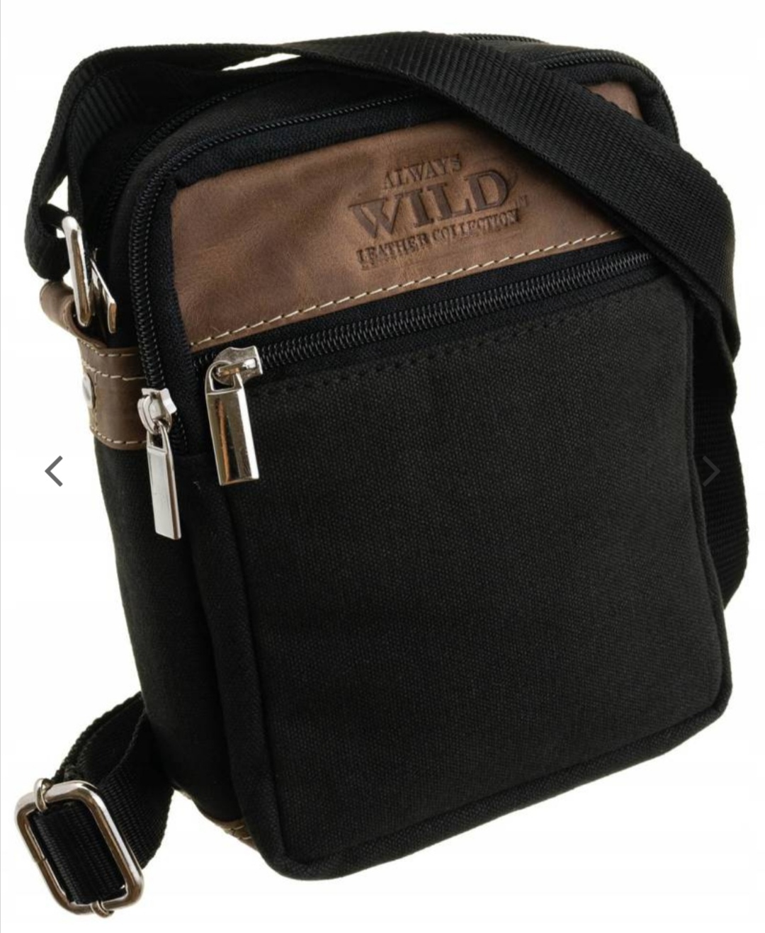 Pánská taška přes rameno Always Wild s hnědou vsadkou z hladké kůže 