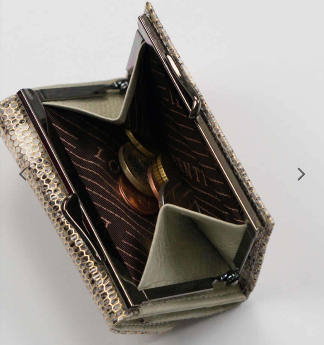 Malá dámská kožená peněženka Lorenti s hadím vzorem 