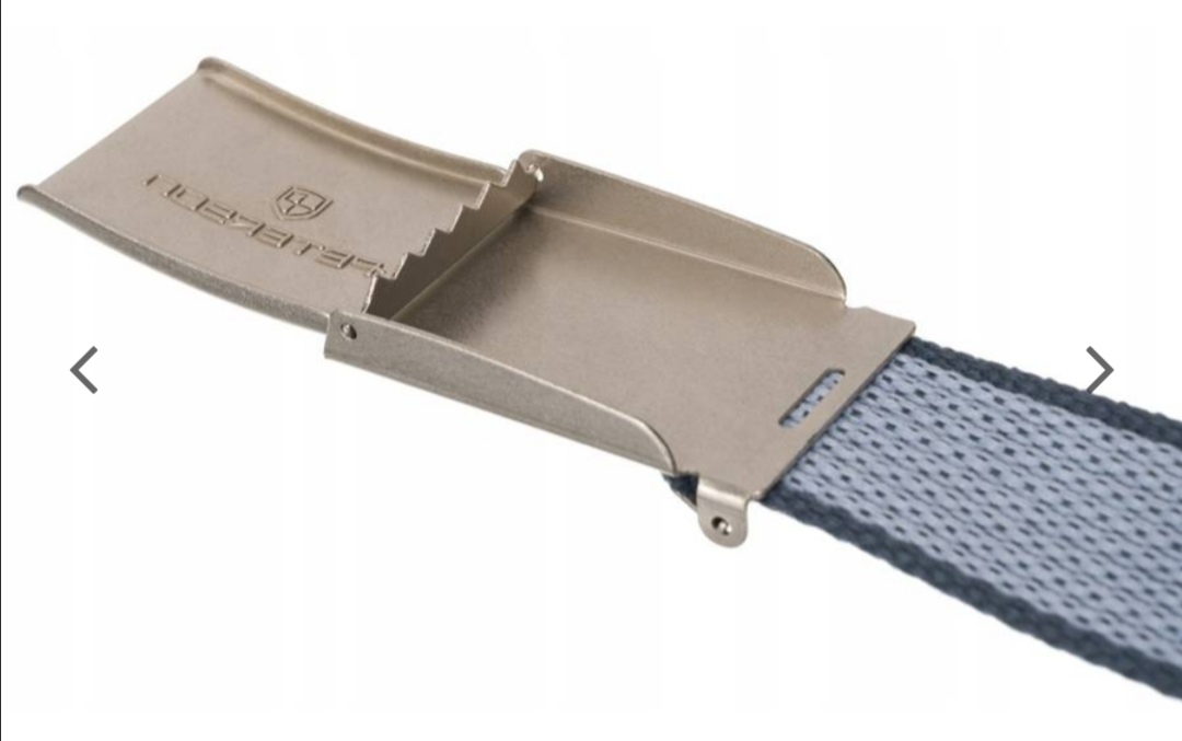 Pánský popruhový opasek s kovovou přezkou Peterson světle modrý 