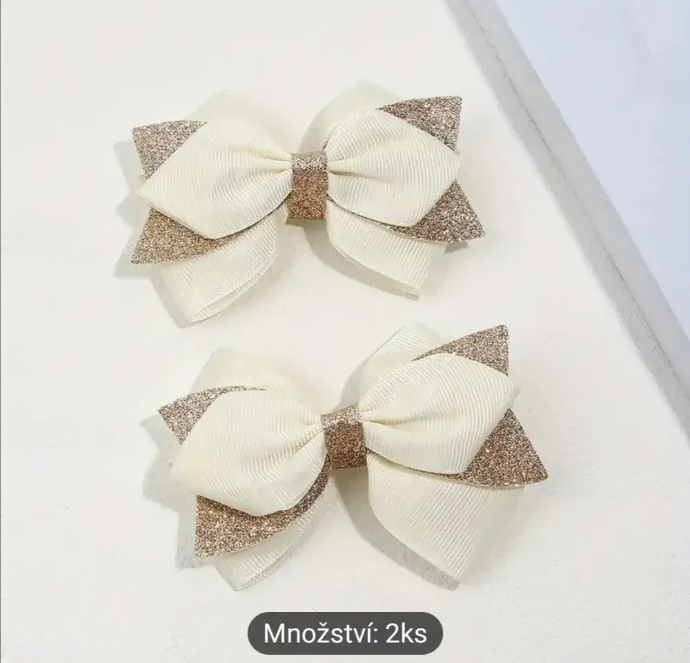 2 kusy velkých sponek s mašličkou 