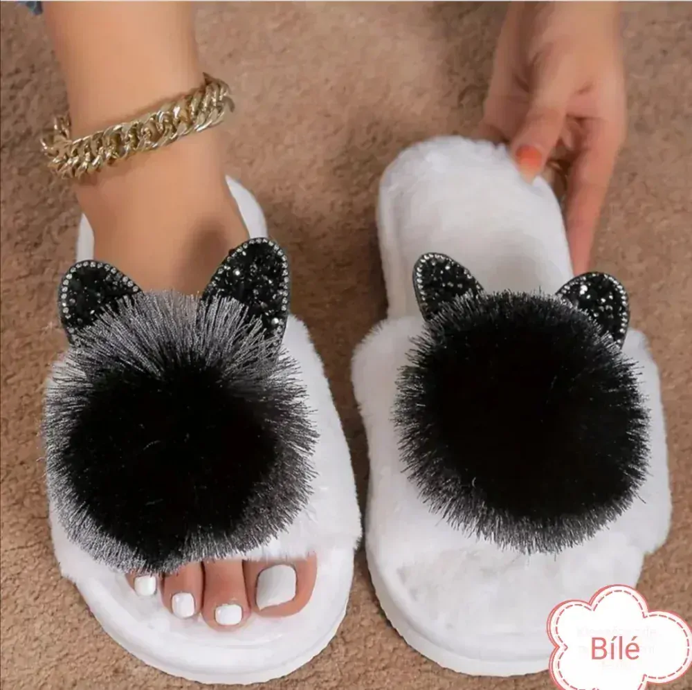 Dámské pantofle kočičí hlava 