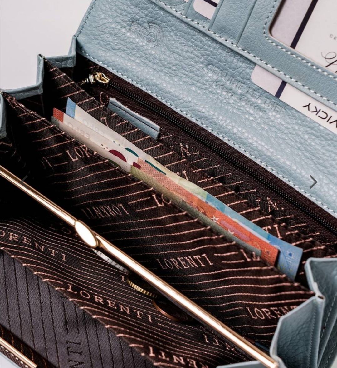 Velká dámská kožená lakovaná peněženka MINT