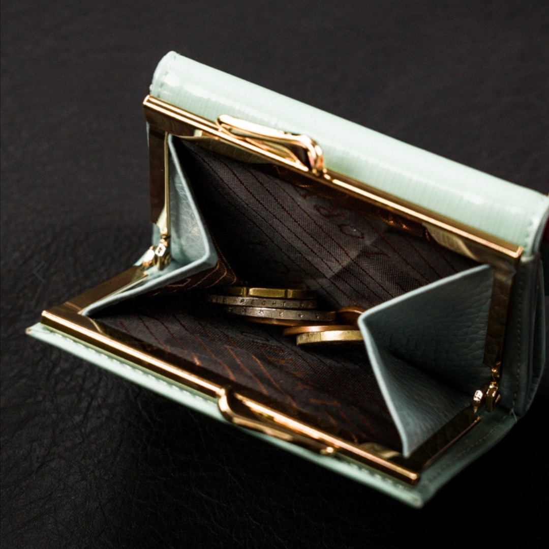 Malá dámská kožená lakovaná peněženka Lorenti Mint 