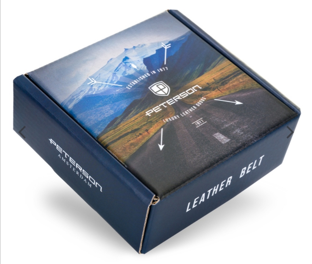 Pánský popruhový opasek s kovovou přezkou Peterson khaki 