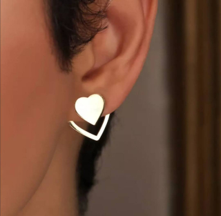 Decentní krásné náušnice  ve tvaru srdce