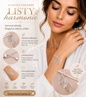 Luxusní náramek Listy harmonie 