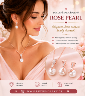 Luxusní sada šperků Rose Pearl
