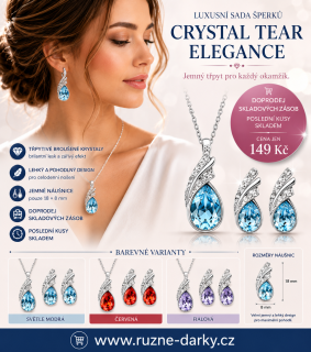 Sada šperků Crystal Tear Elegance - 3 varianty