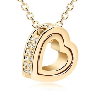 Řetízek s přívěskem srdce v srdci