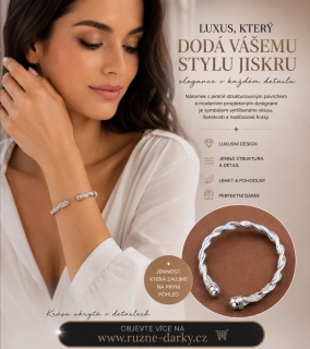 Luxusní náramek Silver Twist Charm