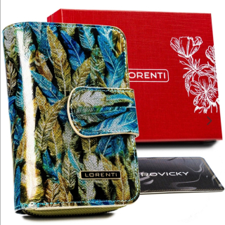 Střední dámská kožená peněženka Lorenti Peří