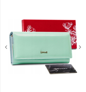 Velká dámská kožená lakovaná peněženka MINT