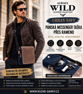 Pánská messenger taška Always Wild Urban Navy