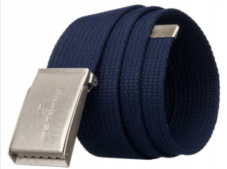 Pánský popruhový opasek s kovovou přezkou Peterson modrý 