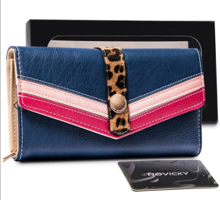 Prostorná dámská peněženka Lulu Castagnette modrá