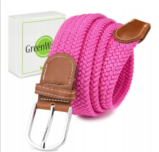 Pletený široký dámský pásek Green Wood fuchsie