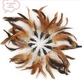 Náhradní peří přírodní k udici pro kočky