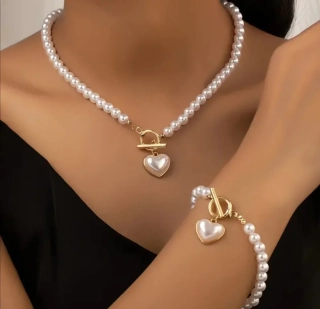Luxusní sada šperků Pearl Heart