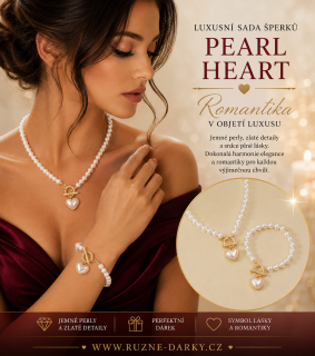 Luxusní sada šperků Pearl Heart