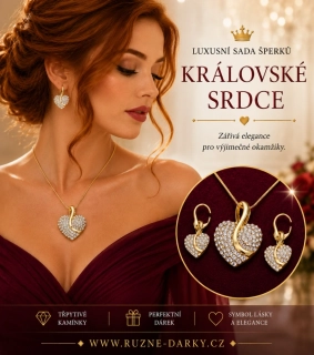 Luxusní sada šperků Královské srdce