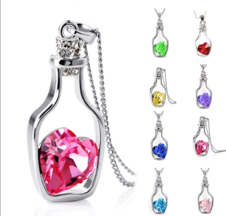 Řetízek s přívěskem vzkaz v lahvi