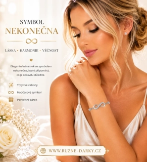 Luxusní náramek se symbolem nekonečna