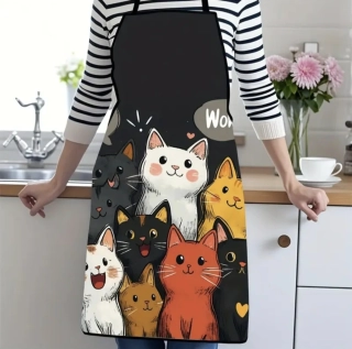 Kuchyňská zástěra s motivem koček