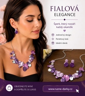 Luxusní sada šperků Fialová elegance