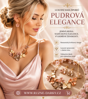 Luxusní sada šperků Pudrová elegance 