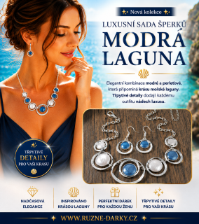 Luxusní sada šperků Modrá laguna 