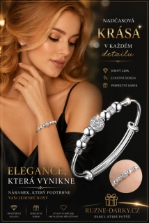 Luxusní nastavitelný náramek Silver Harmony 