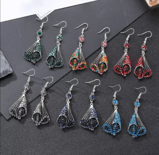 Krásné orientální náušnice - tanečnice 7 cm